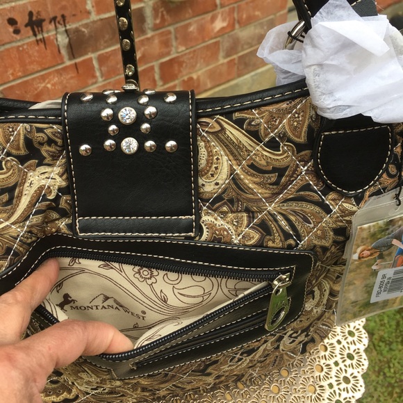 Montana West Paisley Quilted Tote NWT - Picture 3 of 6